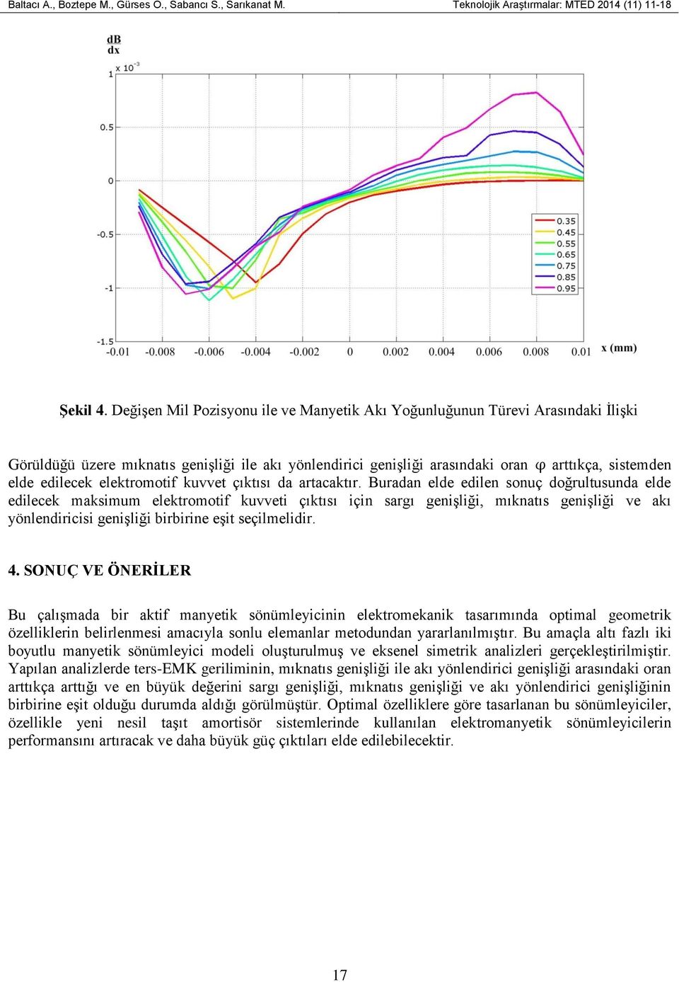 elektromotif kuvvet çıktısı da artacaktır.