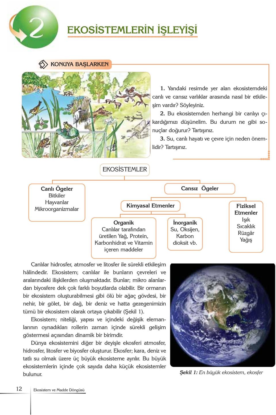 3. Su, canlý hayatý ve çevre için neden önemlidir? Tartýþýnýz.