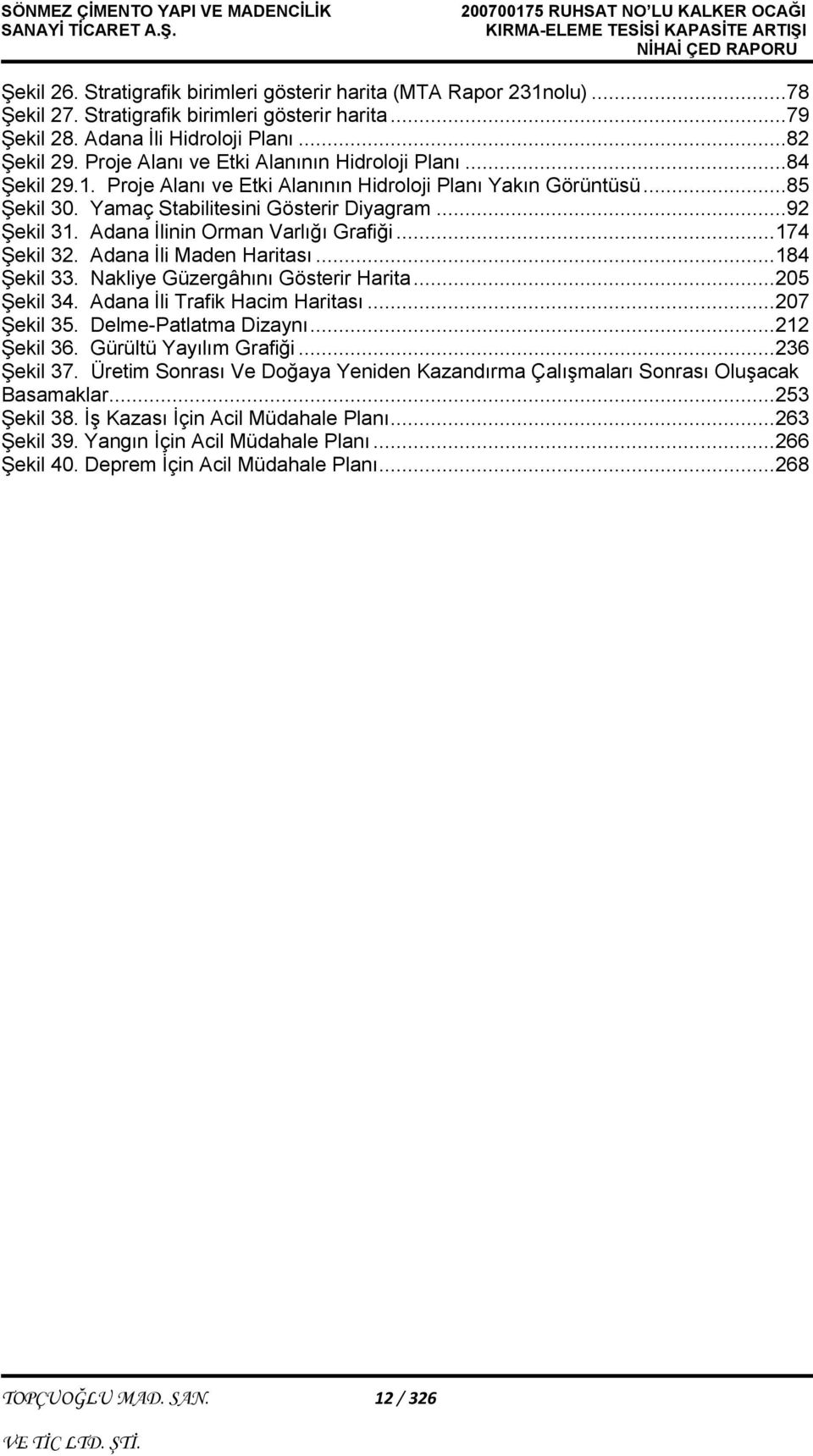 Adana İlinin Orman Varlığı Grafiği... 174 Şekil 32. Adana İli Maden Haritası... 184 Şekil 33. Nakliye Güzergâhını Gösterir Harita... 205 Şekil 34. Adana İli Trafik Hacim Haritası... 207 Şekil 35.