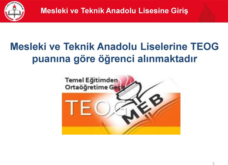 TEOG puanına göre öğrenci