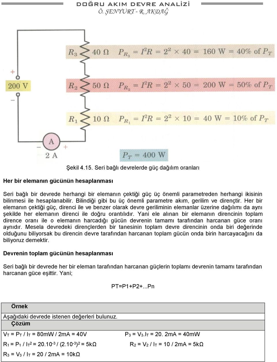 Bilindiği gibi bu üç önemli parametre akım, gerilim ve dirençtir.