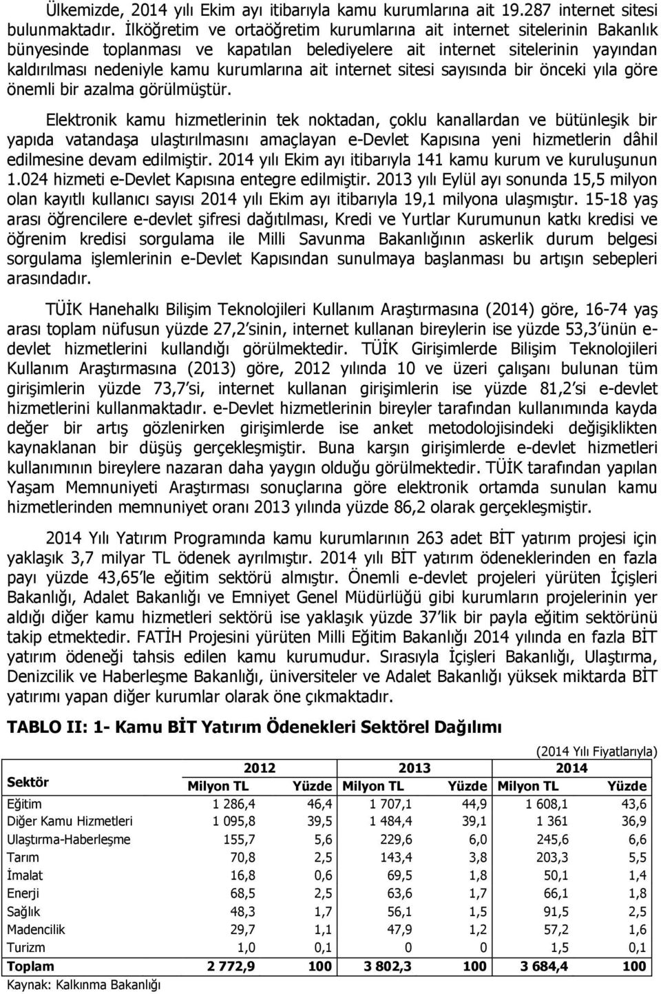 internet sitesi sayısında bir önceki yıla göre önemli bir azalma görülmüştür.