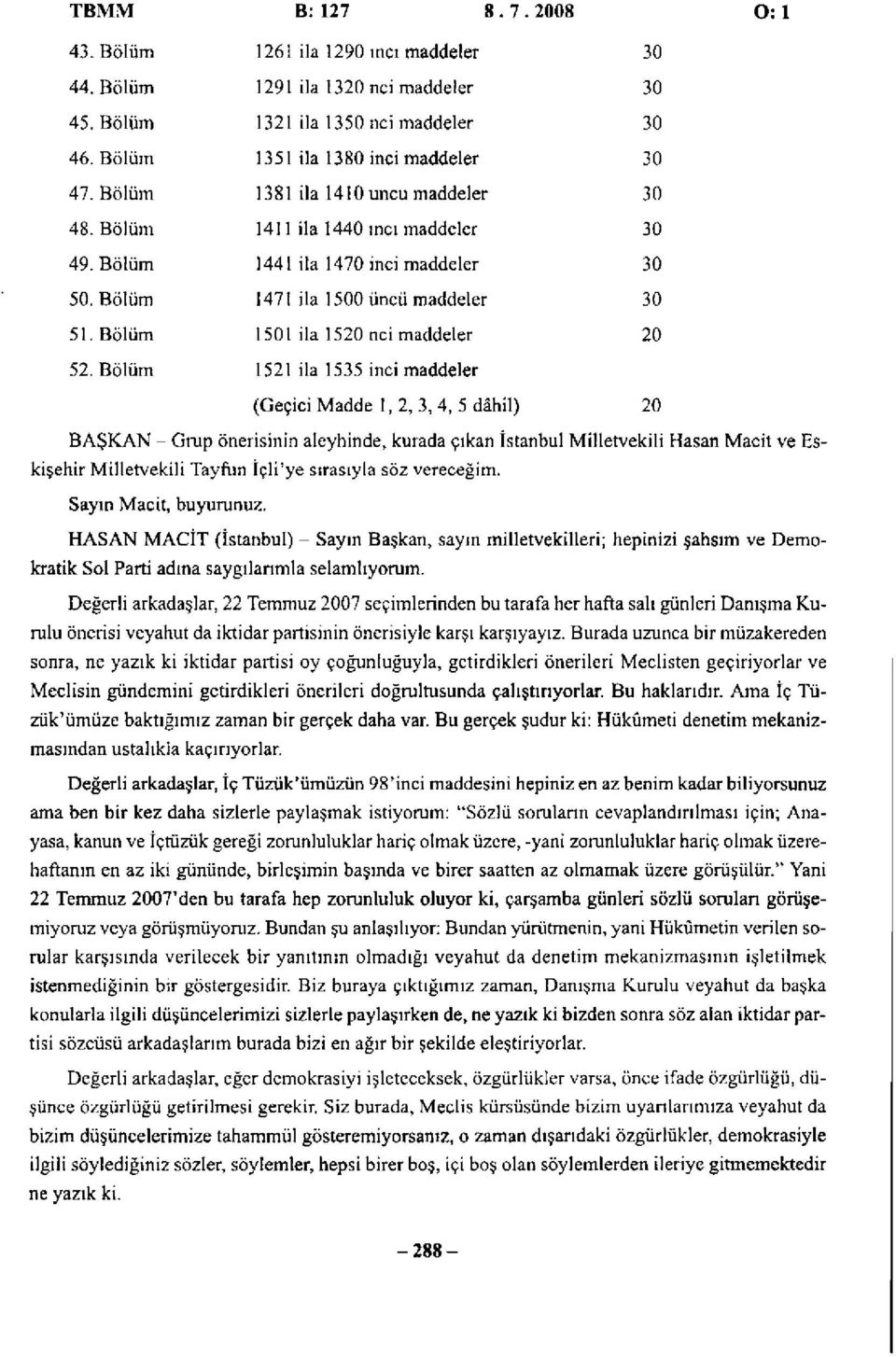 Bölüm 1501 ila 1520 nci maddeler 20 52.