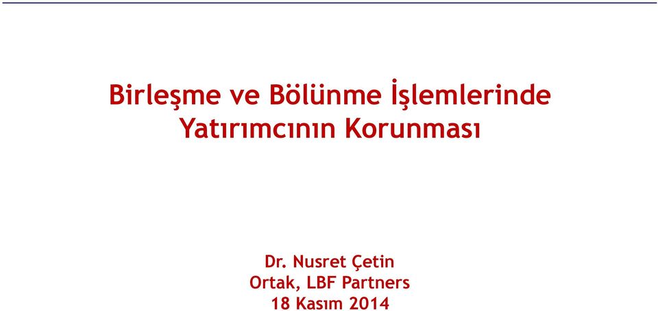 Korunması Dr.