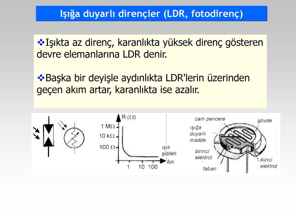 elemanlarına LDR denir.