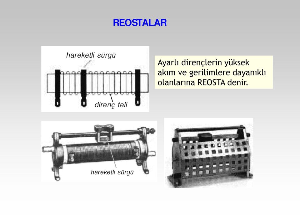 akım ve gerilimlere