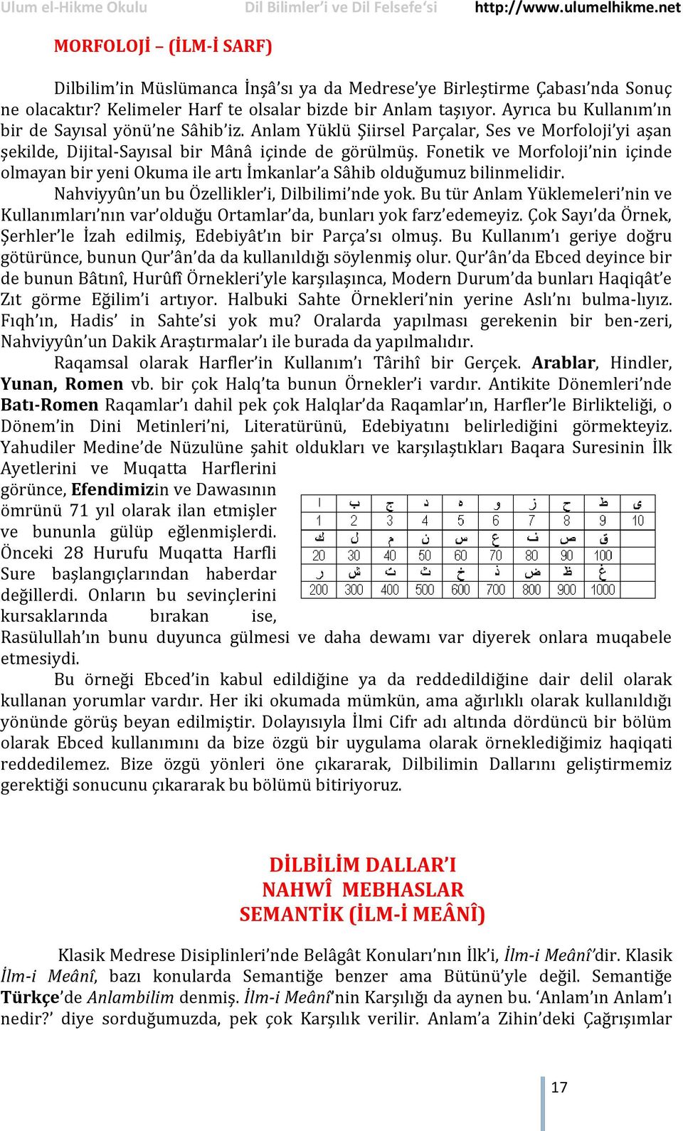 Fonetik ve Morfoloji nin içinde olmayan bir yeni Okuma ile artı İmkanlar a Sâhib olduğumuz bilinmelidir. Nahviyyûn un bu Özellikler i, Dilbilimi nde yok.