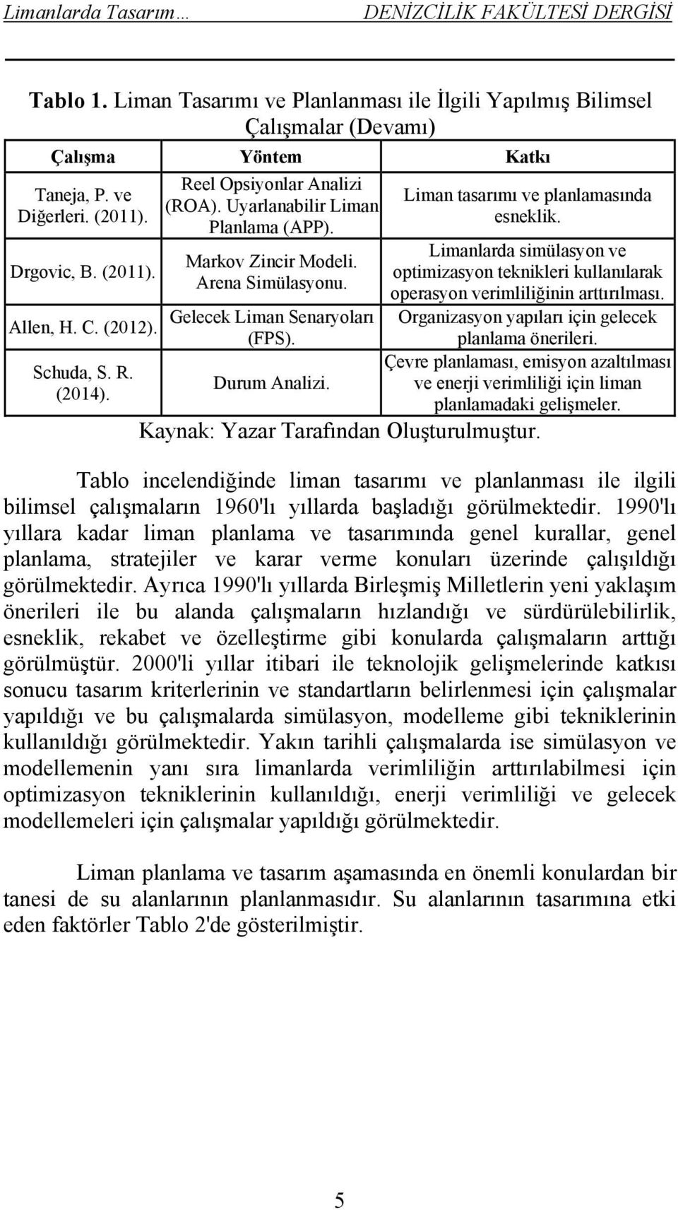 Liman tasarımı ve planlamasında esneklik. Limanlarda simülasyon ve optimizasyon teknikleri kullanılarak operasyon verimliliğinin arttırılması. Organizasyon yapıları için gelecek planlama önerileri.