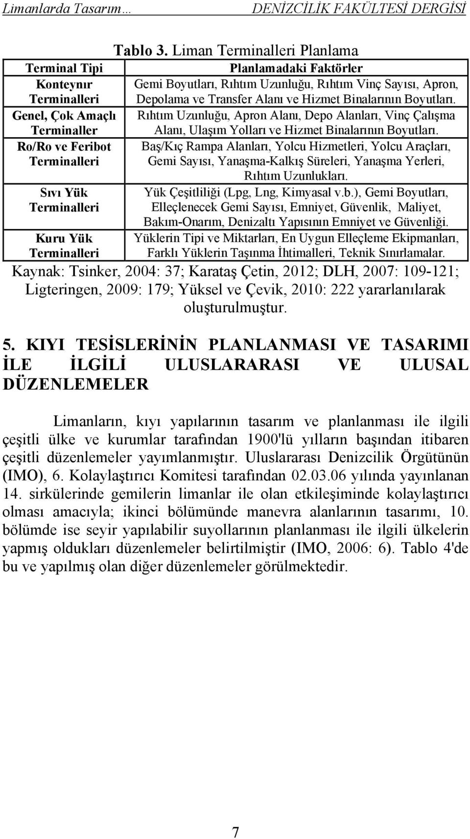 Boyutları. Genel, Çok Amaçlı Rıhtım Uzunluğu, Apron Alanı, Depo Alanları, Vinç Çalışma Terminaller Alanı, Ulaşım Yolları ve Hizmet Binalarının Boyutları.