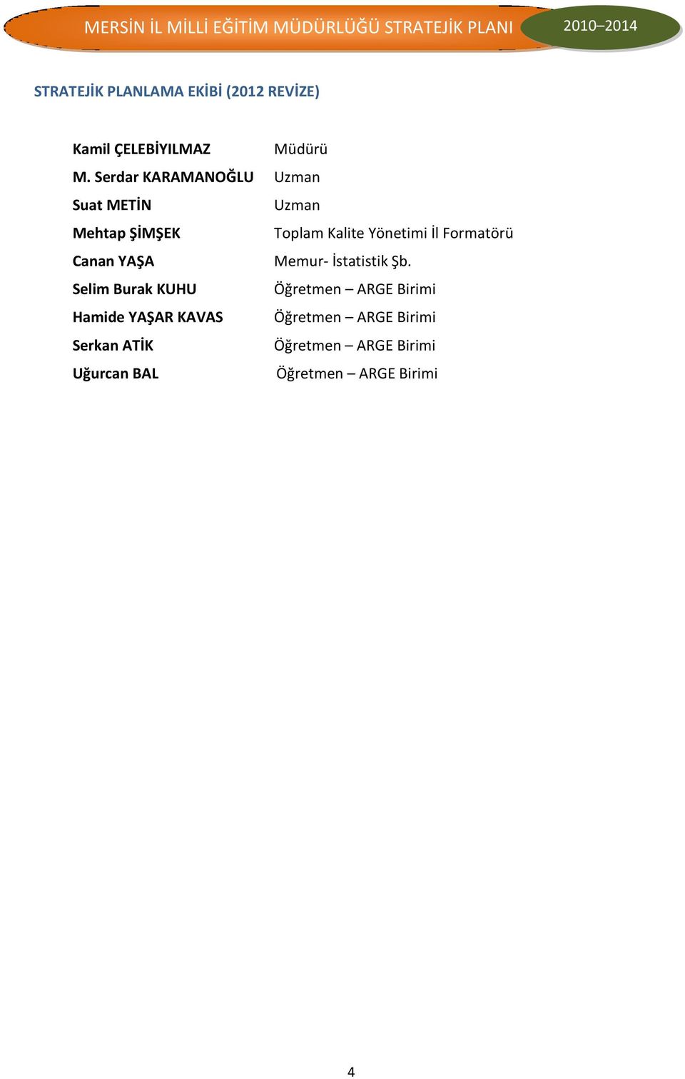 Formatörü Canan YAŞA Memur- İstatistik Şb.