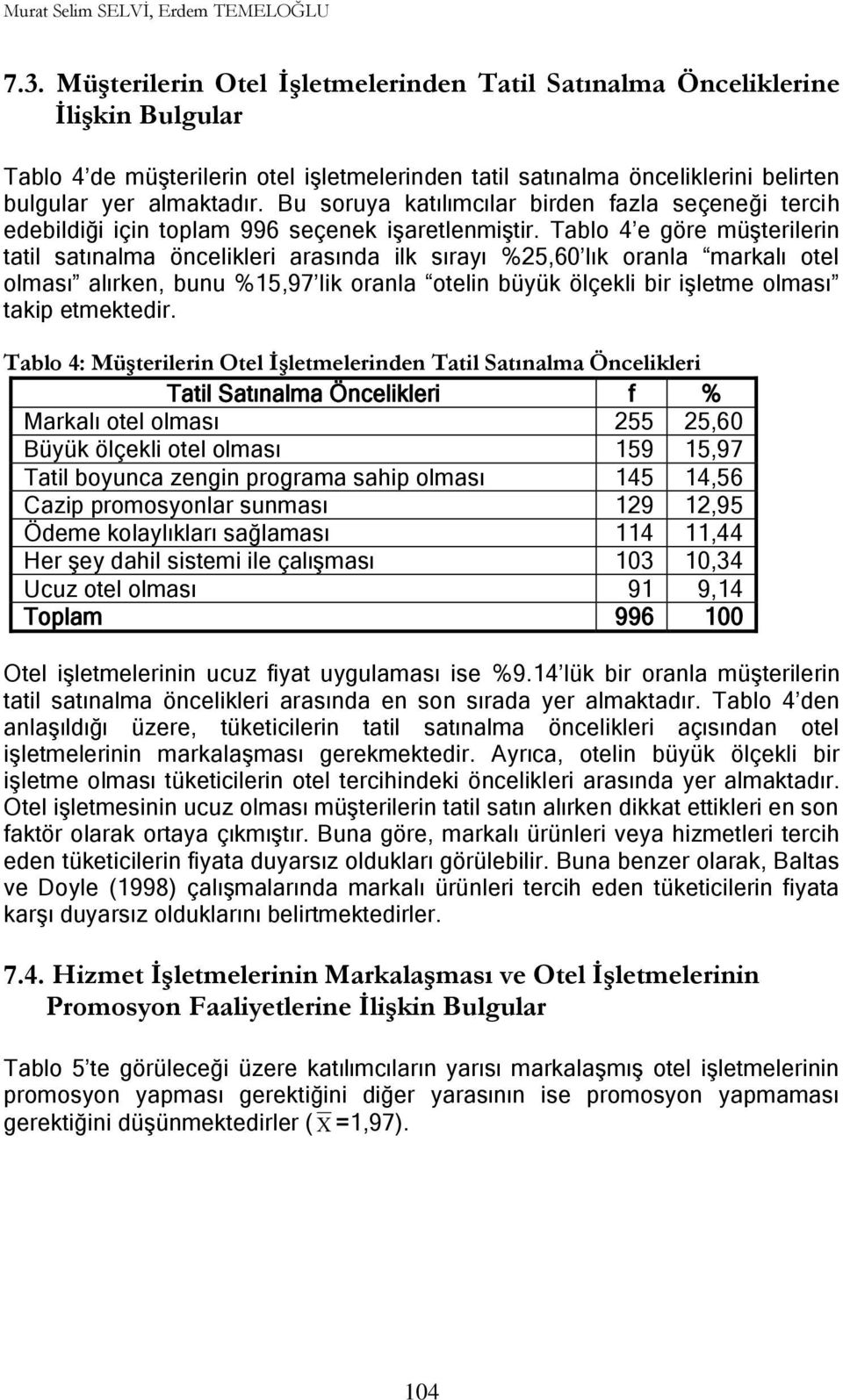 Bu soruya katılımcılar birden fazla seçeneği tercih edebildiği için toplam 996 seçenek iģaretlenmiģtir.