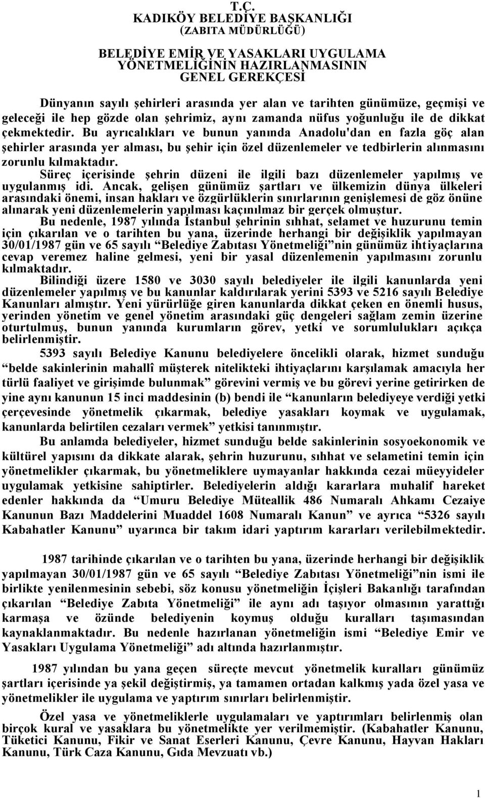 Bu ayrıcalıkları ve bunun yanında Anadolu'dan en fazla göç alan şehirler arasında yer alması, bu şehir için özel düzenlemeler ve tedbirlerin alınmasını zorunlu kılmaktadır.