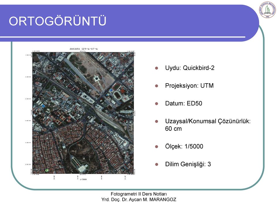 Uzaysal/Konumsal Çözünürlük: 60