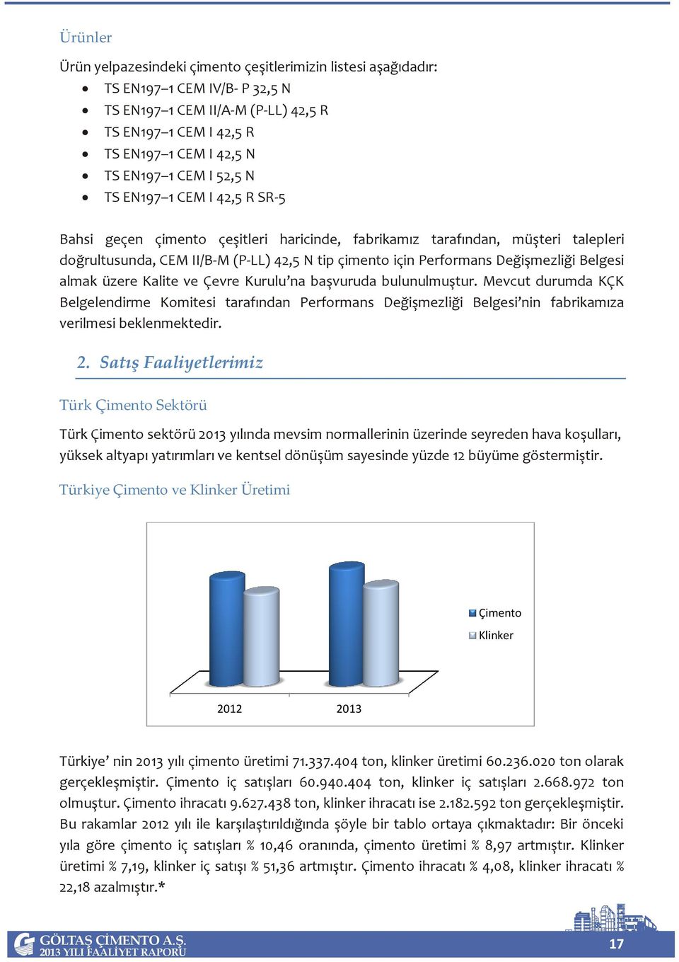 Değişmezliği Belgesi almak üzere Kalite ve Çevre Kurulu na başvuruda bulunulmuştur.