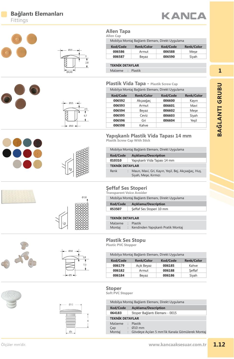 Yapışkanlı Vida Tapası 4 mm Screw Cap With Stick 0030 Yapışkanlı Vida Tapası 4 mm Renk : Maun, Mavi, Gri, Kayın, Yeşil, Bej, Akçaağaç, Huş, Siyah, Meşe, Kırmızı Şeffaf Ses Stoperi Transparent Voice