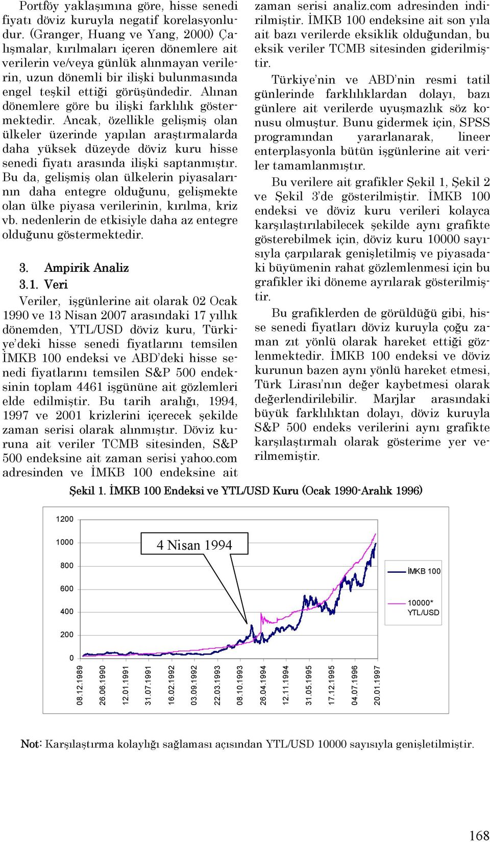 Alınan dönemlere göre bu ilişki farklılık göstermektedir.