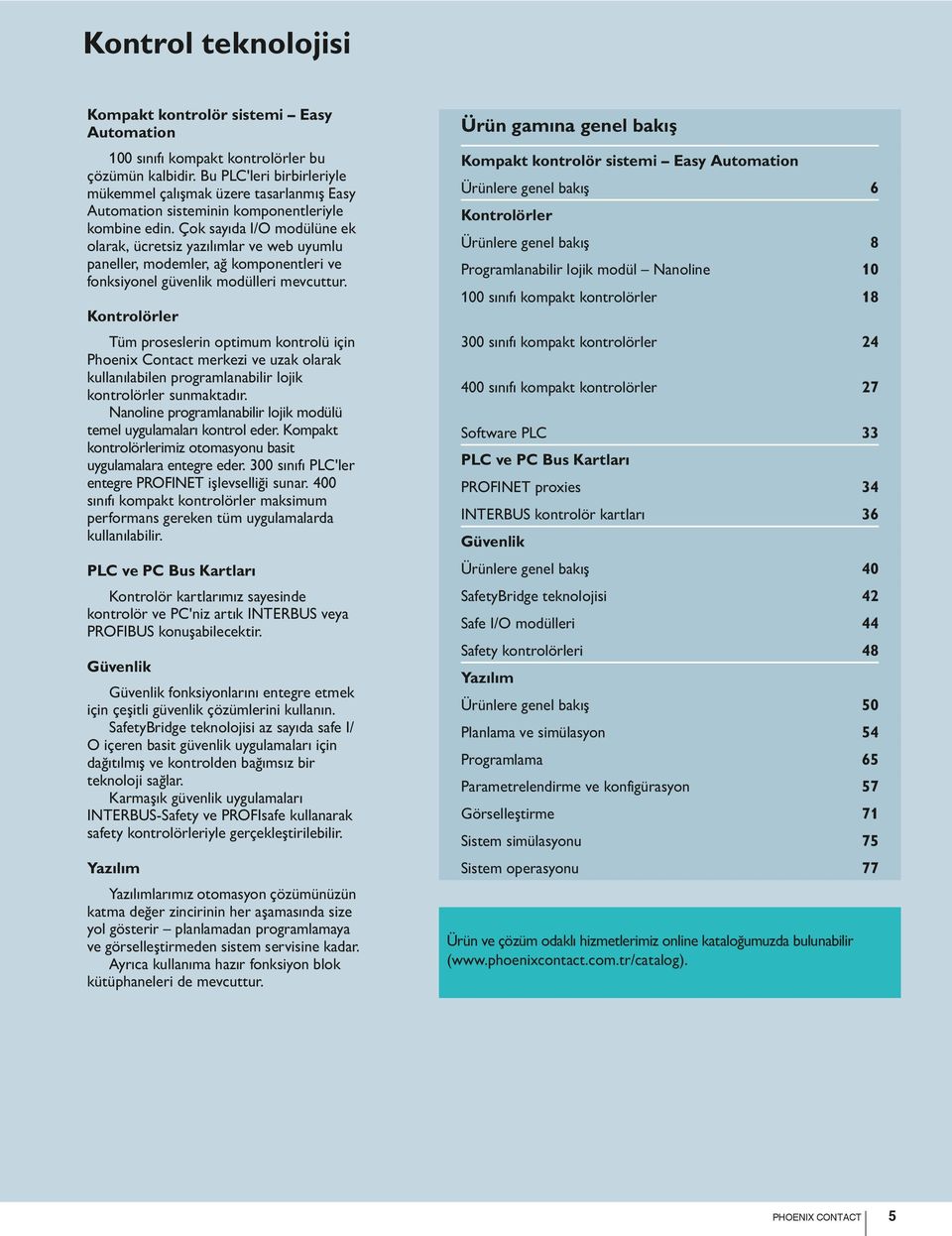 Çok sayıda I/O modülüne ek olarak, ücretsiz yazılımlar ve web uyumlu paneller, modemler, ağ komponentleri ve fonksiyonel güvenlik modülleri mevcuttur.