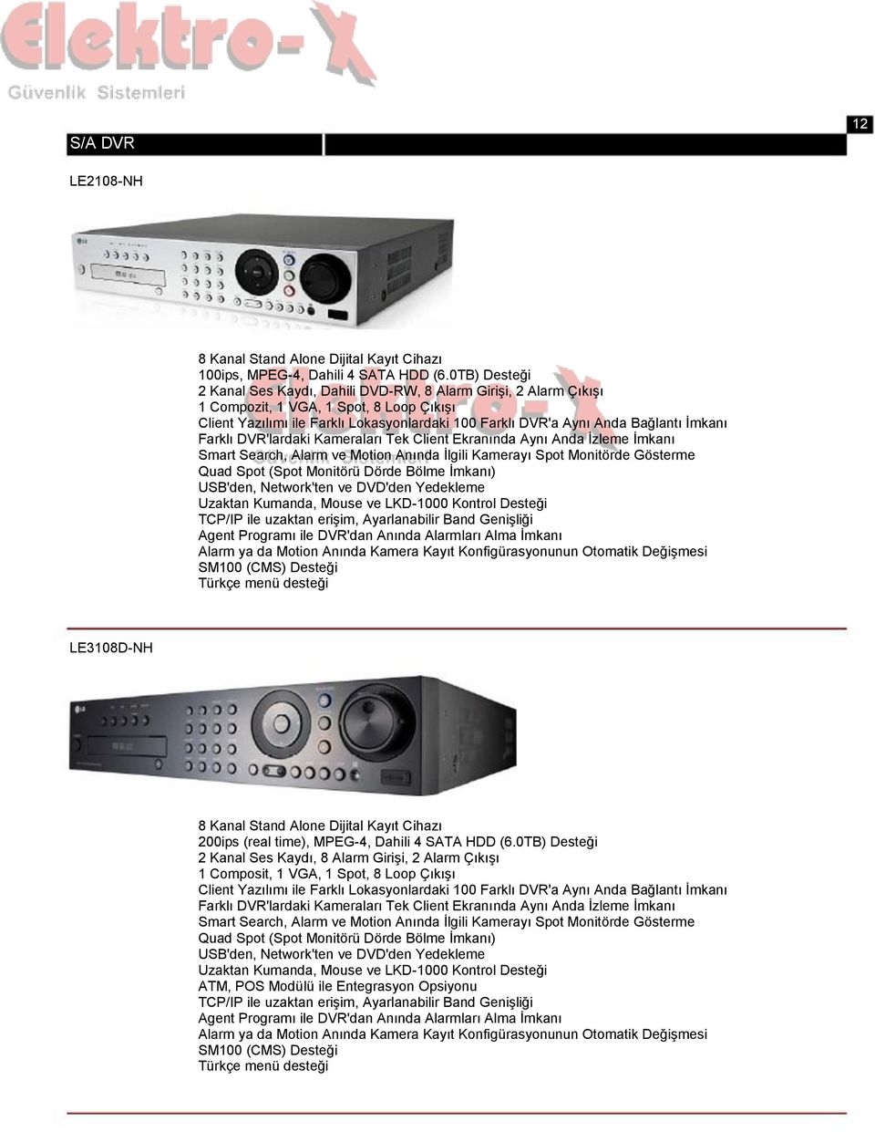 İmkanı Farklı DVR'lardaki Kameraları Tek Client Ekranında Aynı Anda İzleme İmkanı Smart Search, Alarm ve Motion Anında İlgili Kamerayı Spot Monitörde Gösterme Quad Spot (Spot Monitörü Dörde Bölme