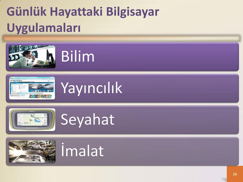 Uygulamaları Bilim