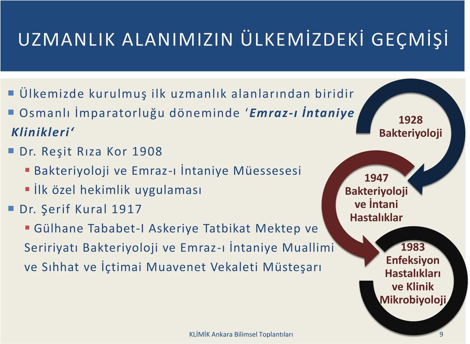 Şerif Kural 1917 Gülhane Tababet-I Askeriye Tatbikat Mektep ve Seririyatı Bakteriyoloji ve Emraz-ı İntaniye Muallimi ve Sıhhat ve İçtimai