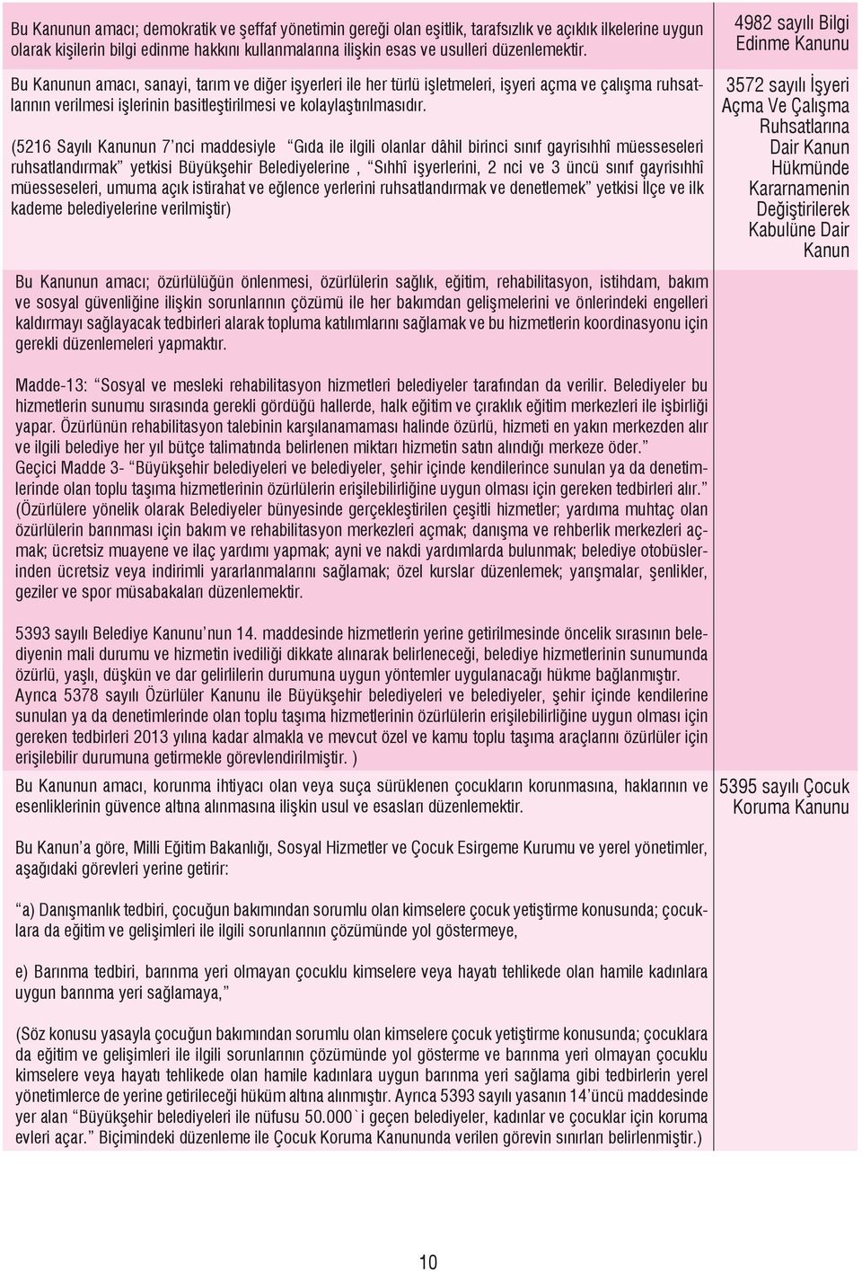 (5216 Sayılı Kanunun 7 nci maddesiyle Gıda ile ilgili olanlar dâhil birinci sınıf gayrisıhhî müesseseleri ruhsatlandırmak yetkisi Büyükşehir Belediyelerine, Sıhhî işyerlerini, 2 nci ve 3 üncü sınıf