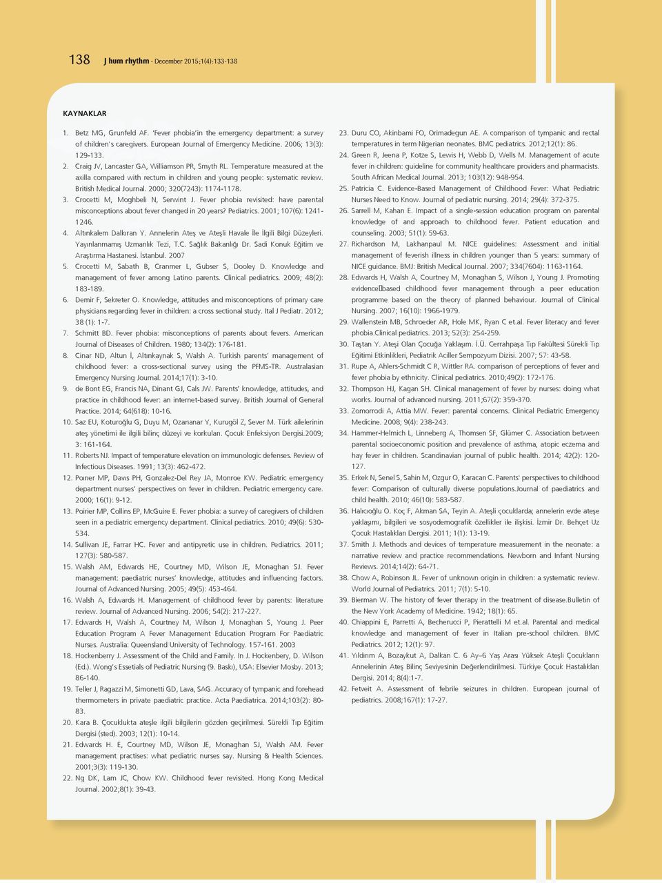 Temperature measured at the axilla compared with rectum in children and young people: systematic review. British Medical Journal. 2000; 320(7243): 1174-1178. 3. Crocetti M, Moghbeli N, Serwint J.