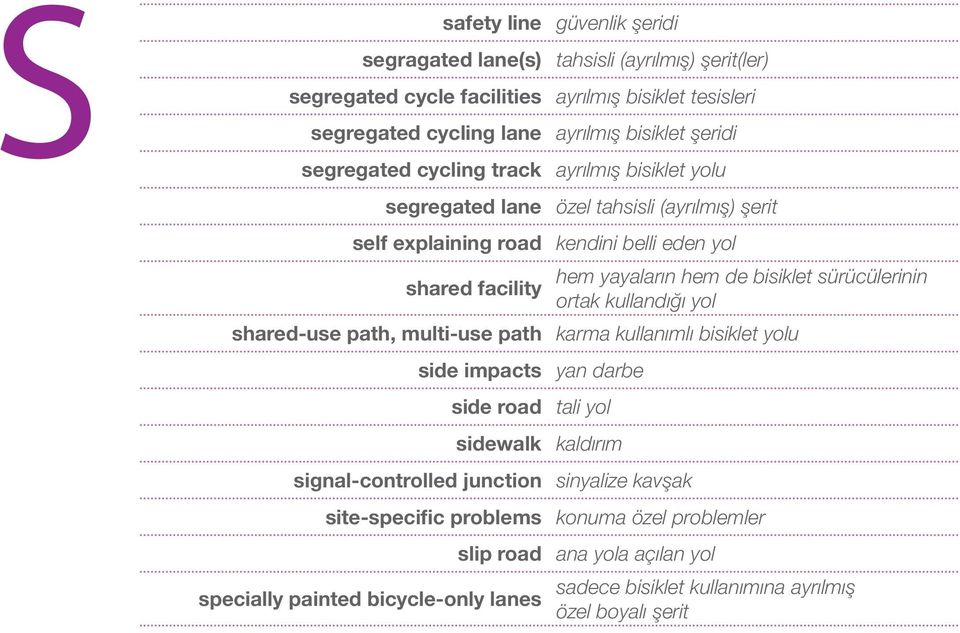 sürücülerinin ortak kullandığı yol shared-use path, multi-use path karma kullanımlı bisiklet yolu side impacts yan darbe side road tali yol sidewalk kaldırım signal-controlled junction