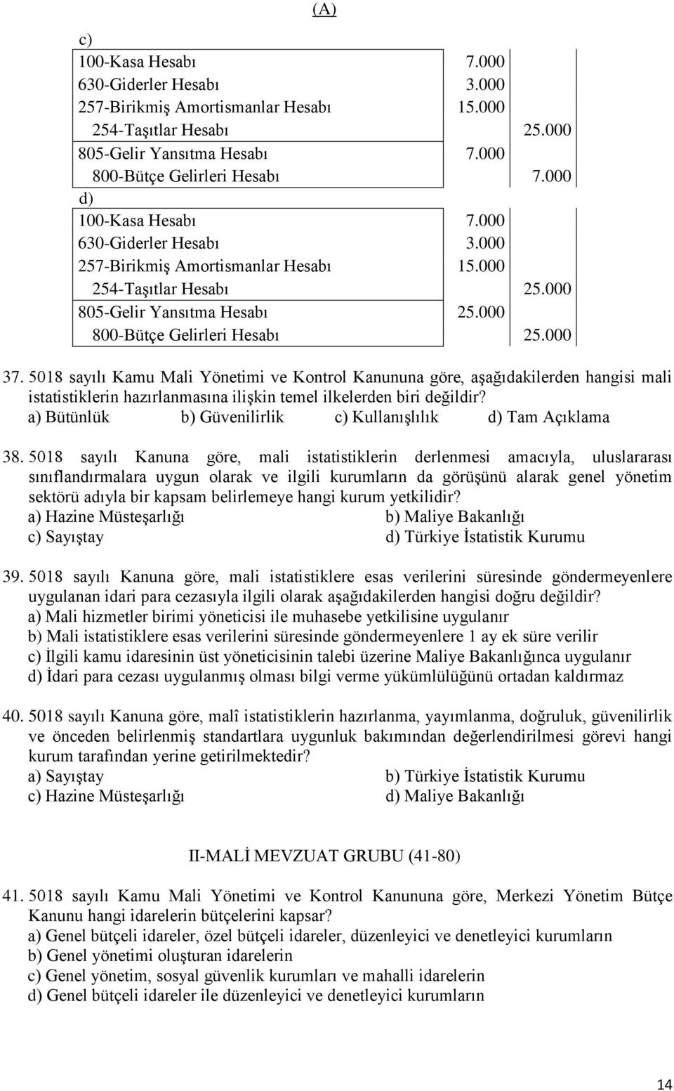 5018 sayılı Kamu Mali Yönetimi ve Kontrol Kanununa göre, aģağıdakilerden hangisi mali istatistiklerin hazırlanmasına iliģkin temel ilkelerden biri değildir?