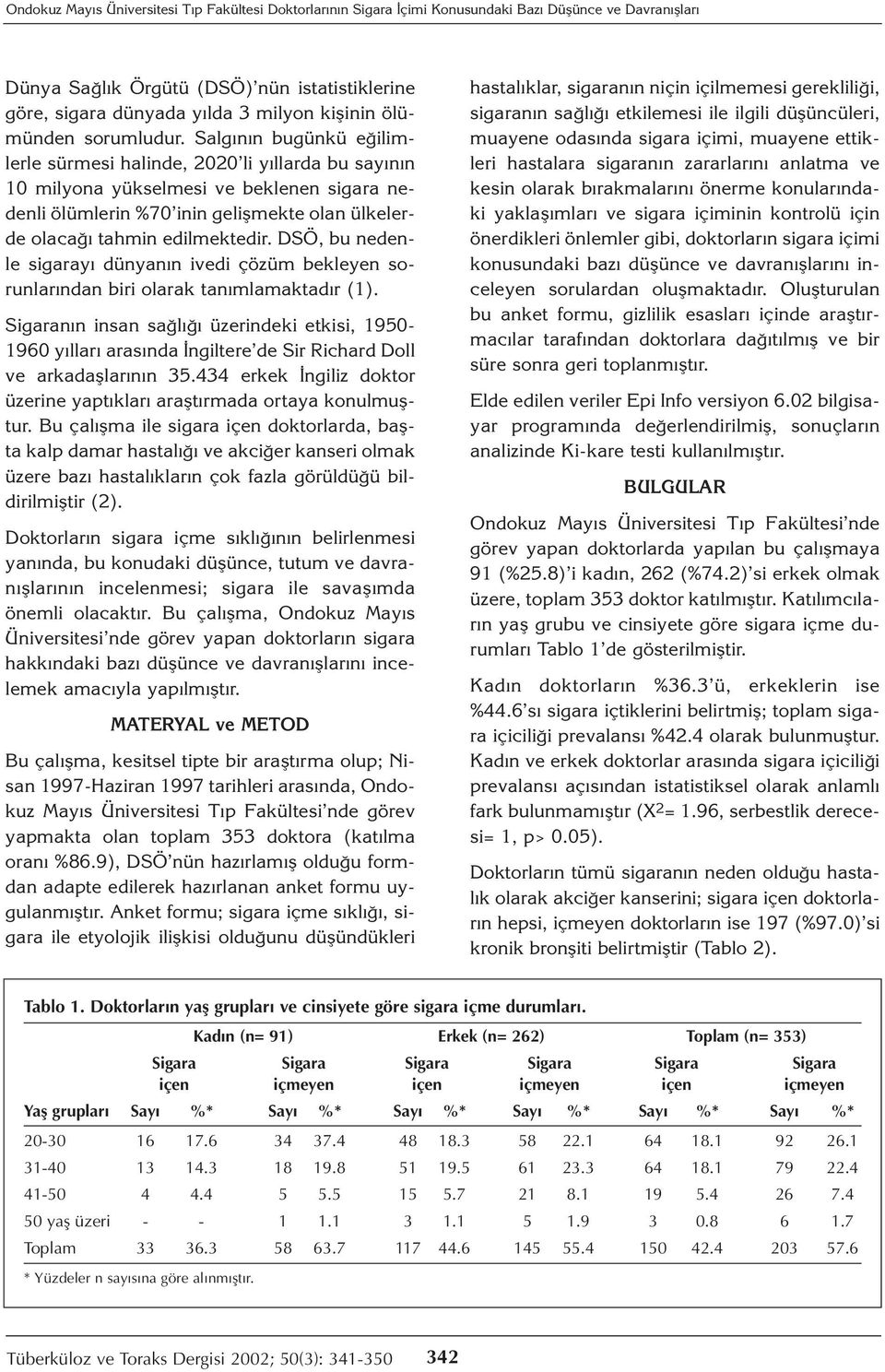 Salgının bugünkü eğilimlerle sürmesi halinde, 2020 li yıllarda bu sayının 10 milyona yükselmesi ve beklenen sigara nedenli ölümlerin %70 inin gelişmekte olan ülkelerde olacağı tahmin edilmektedir.