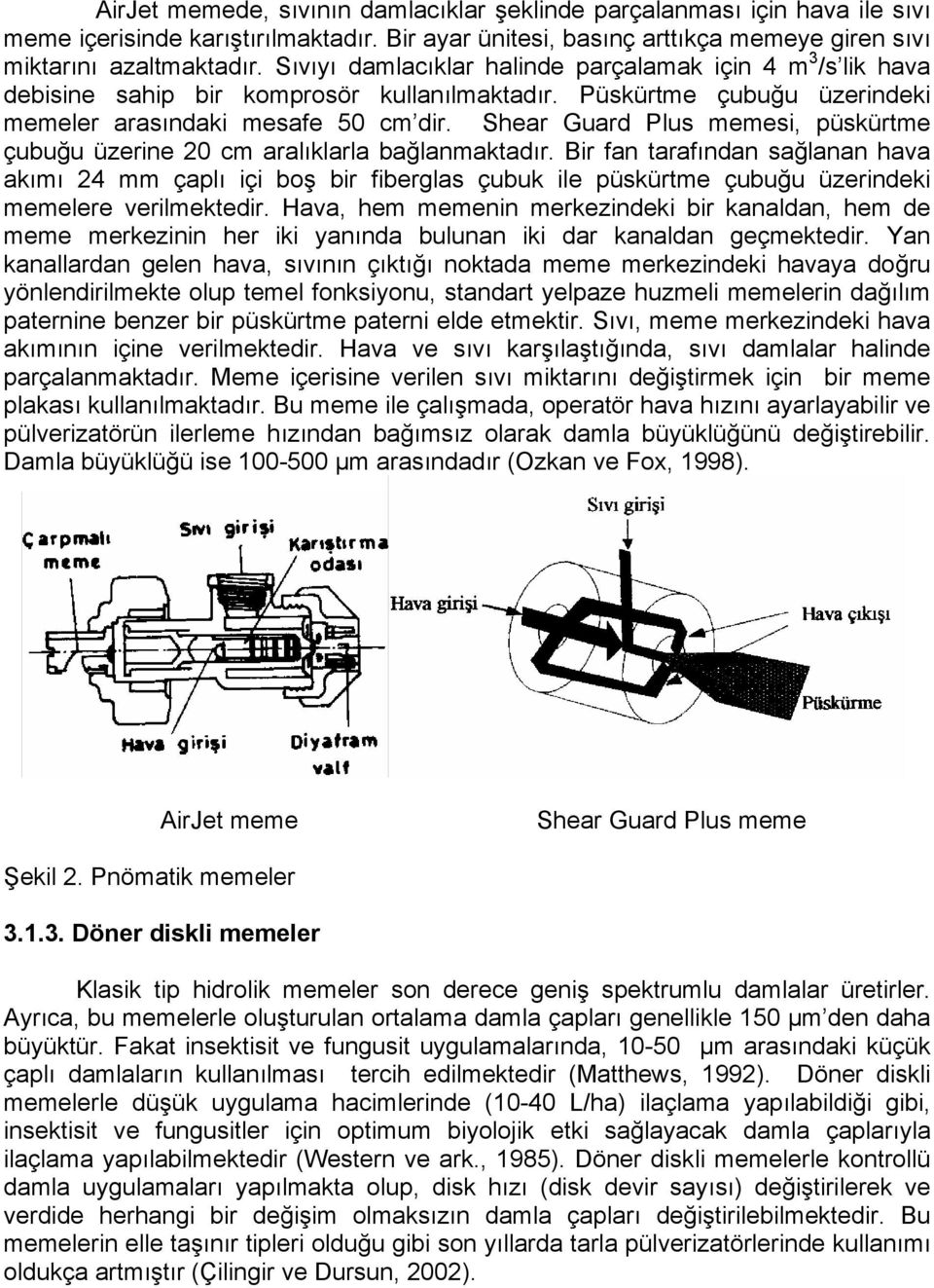 Shear Guard Plus memesi, püskürtme çubuğu üzerine 20 cm aralıklarla bağlanmaktadır.