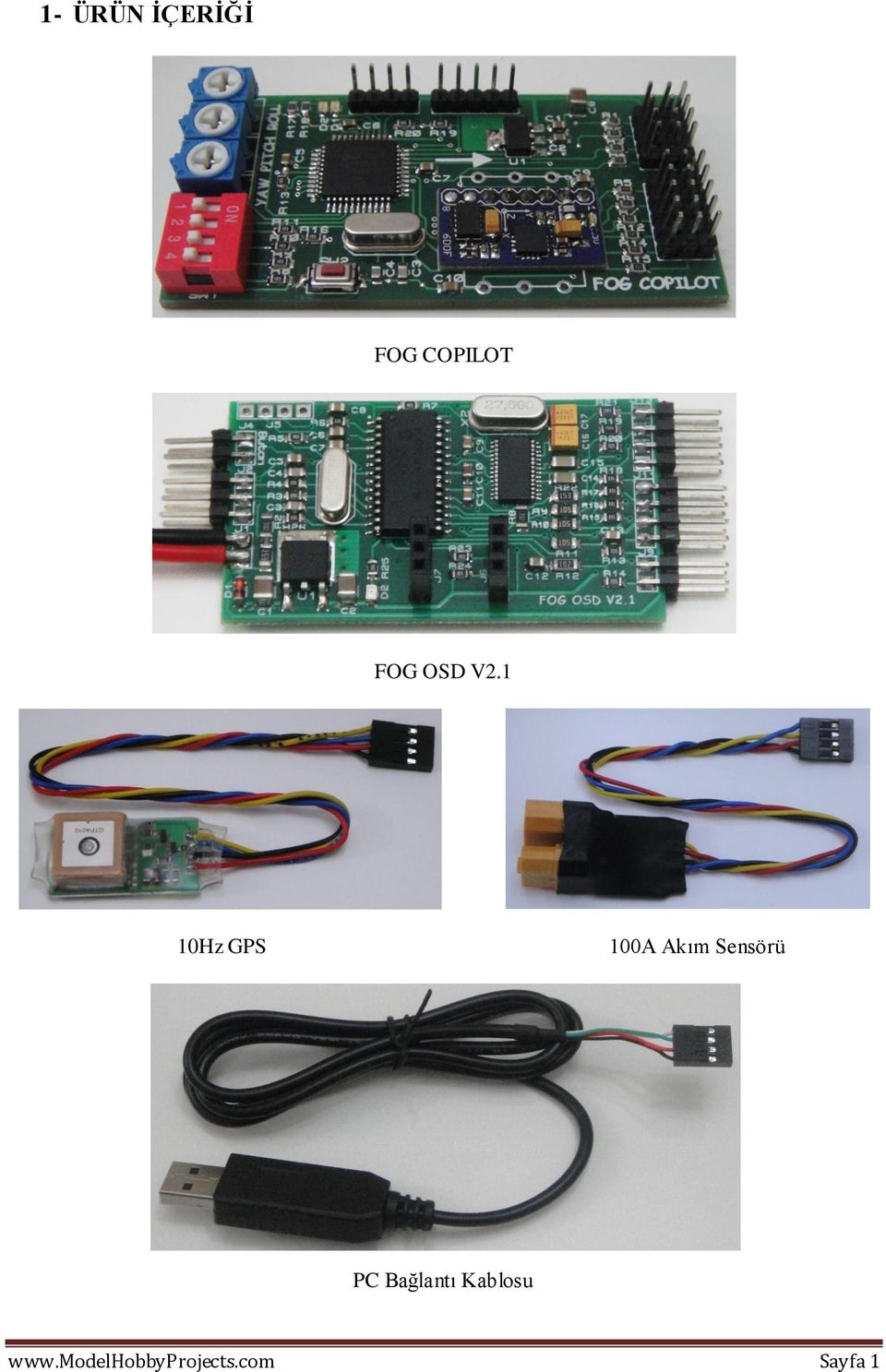 1 10Hz GPS 100A Akım Sensörü