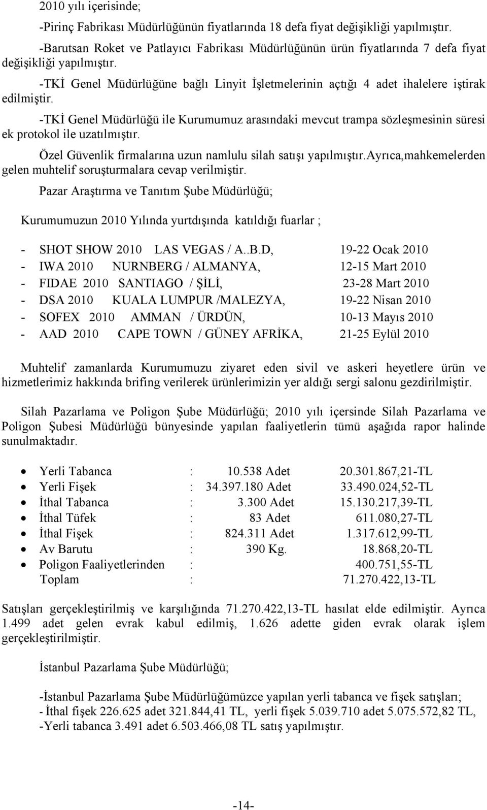 -TKİ Genel Müdürlüğüne bağlı Linyit İşletmelerinin açtığı 4 adet ihalelere iştirak edilmiştir.