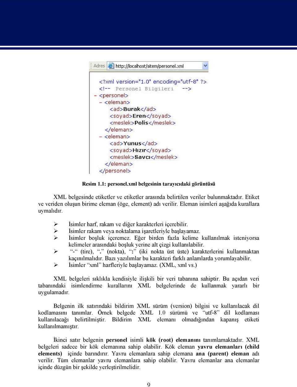 İsimler rakam veya noktalama işaretleriyle başlayamaz. İsimler boşluk içeremez. Eğer birden fazla kelime kullanılmak isteniyorsa kelimeler arasındaki boşluk yerine alt çizgi kullanılabilir. - (tire),.