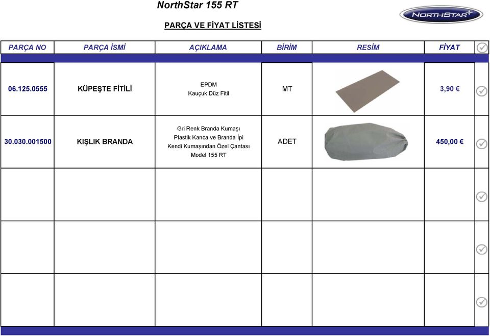 Kumaşı Plastik Kanca ve Branda İpi 30.030.