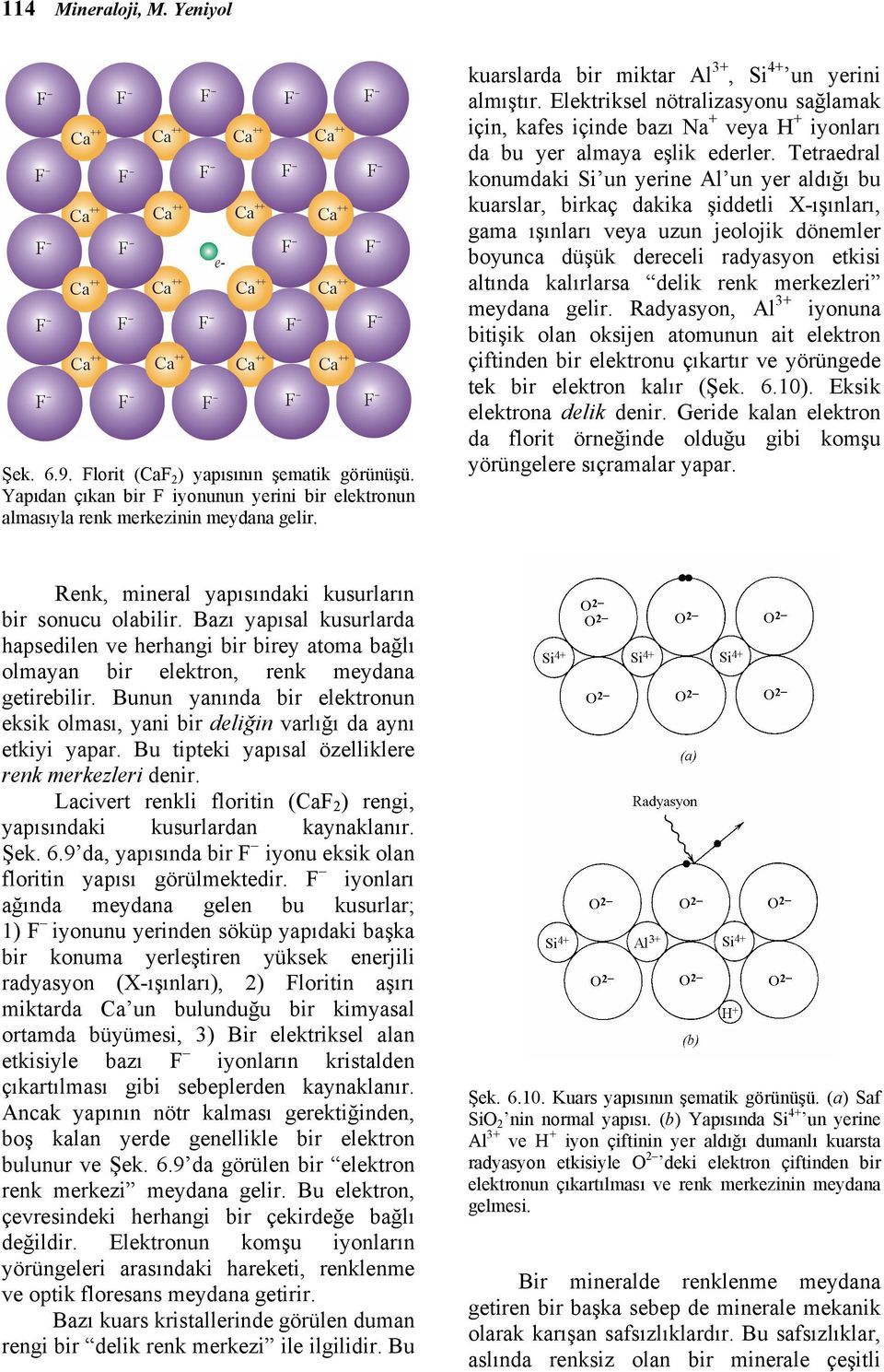 Tetraedral konumdaki Si un yerine Al un yer aldığı bu kuarslar, birkaç dakika şiddetli X-ışınları, gama ışınları veya uzun jeolojik dönemler boyunca düşük dereceli radyasyon etkisi altında kalırlarsa