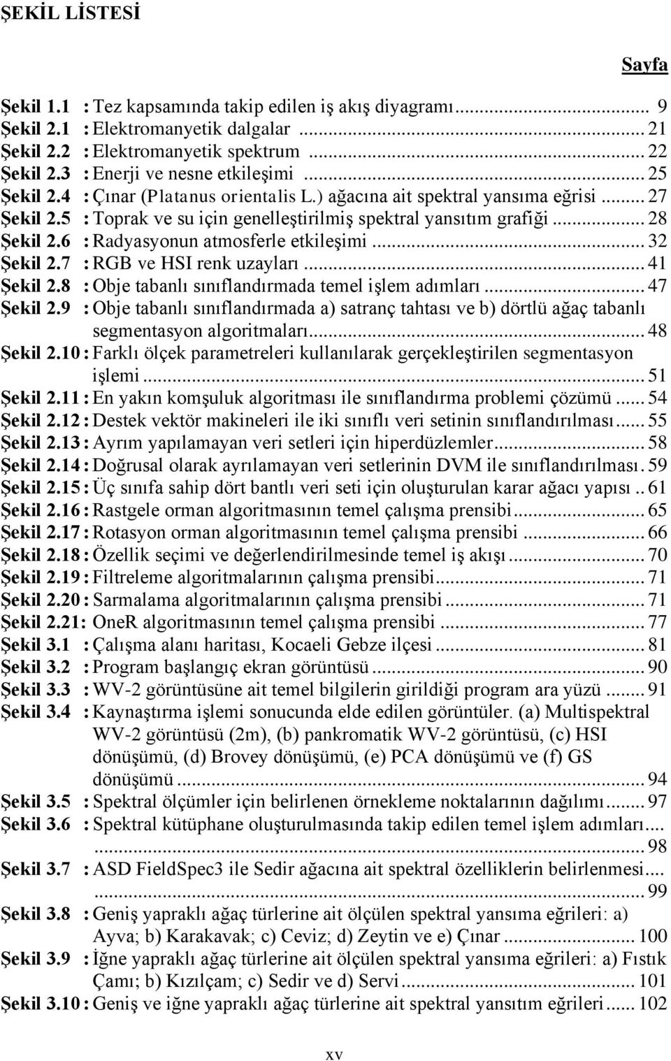 .. 28 Şekil 2.6 : Radyasyonun atmosferle etkileşimi... 32 Şekil 2.7 : RGB ve HSI renk uzayları... 41 Şekil 2.8 : Obje tabanlı sınıflandırmada temel işlem adımları... 47 Şekil 2.