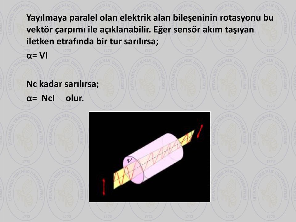 Eğer sensör akım taşıyan iletken etrafında bir