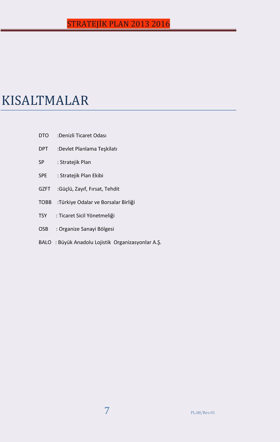 Fırsat, Tehdit :Türkiye Odalar ve Borsalar Birliği : Ticaret Sicil Yönetmeliği