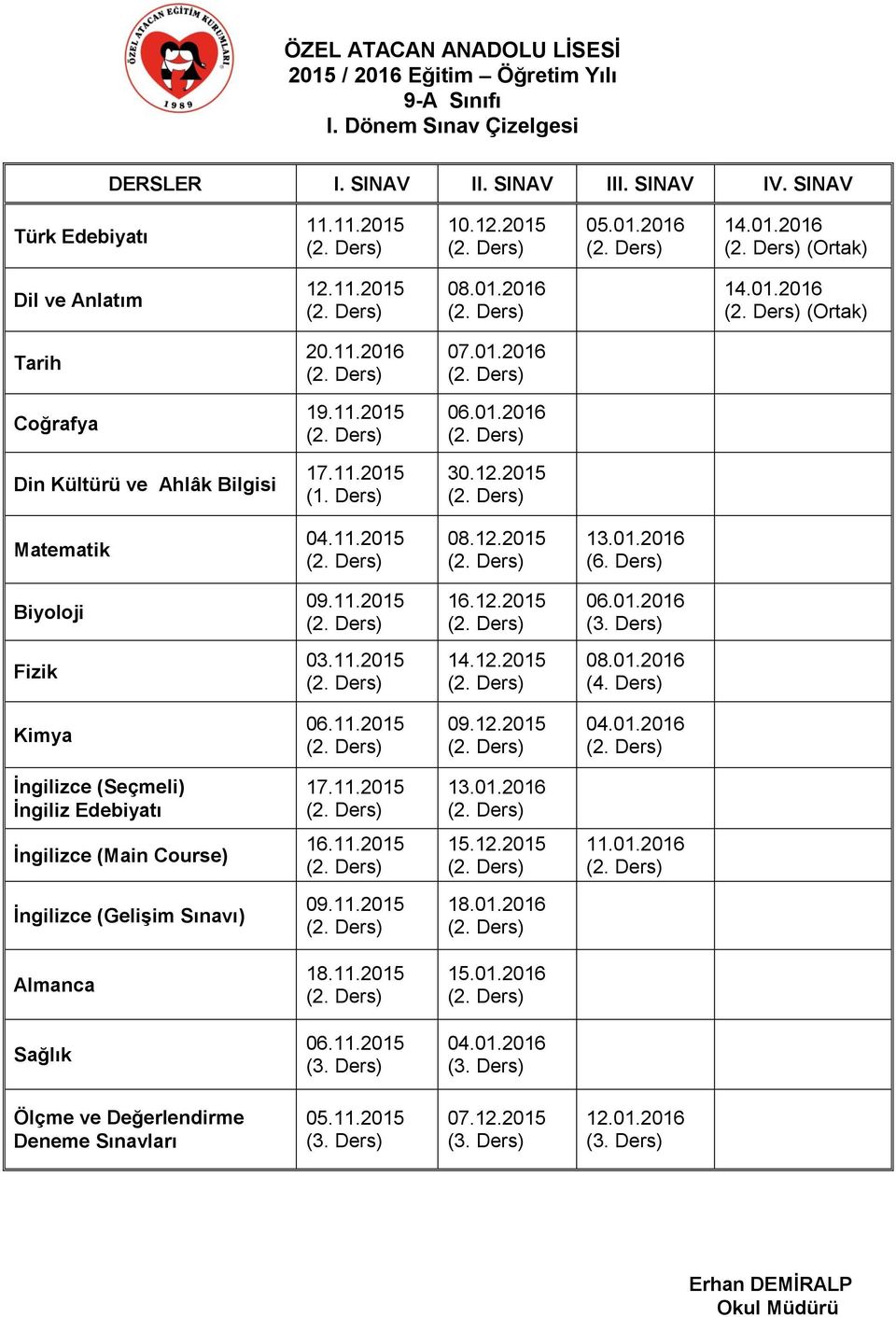 Ders) (Seçmeli) İngiliz Edebiyatı (Main