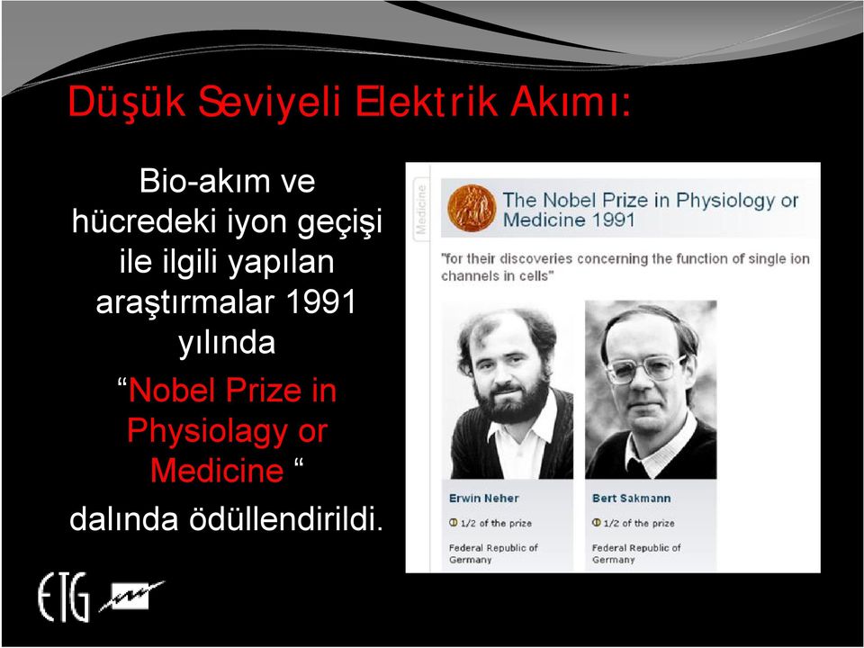 araştırmalar 1991 yılında Nobel Prize in