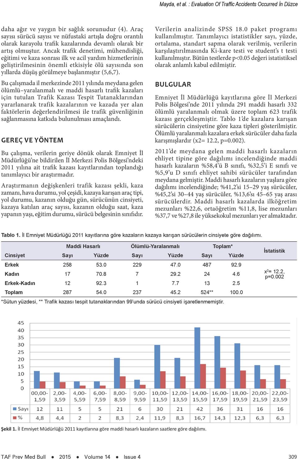 Ancak trafik denetimi, mühendisliği, eğitimi ve kaza sonrası ilk ve acil yardım hizmetlerinin geliştirilmesinin önemli etkisiyle ölü sayısında son yıllarda düşüş görülmeye başlanmıştır (5,6,7).