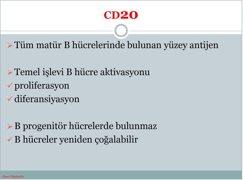 proliferasyon diferansiyasyon B progenitör