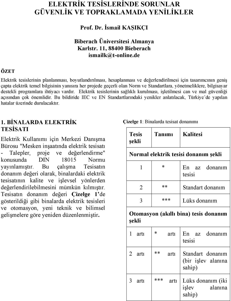 Standartlara, yönetmeliklere, bilgisayar destekli programlara ihtiyacı vardır. Elektrik tesislerinin sağlıklı kurulması, işletilmesi can ve mal güvenliği açısından çok önemlidir.