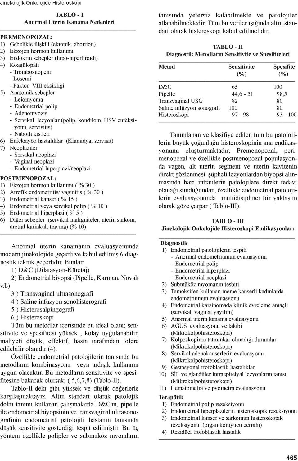 enfeksiyonu, servisitis) - Naboth kistleri 6) Enfeksiyöz hastalıklar (Klamidya, servisit) 7) Neoplaziler - Servikal neoplazi - Vaginal neoplazi - Endometrial hiperplazi/neoplazi POSTMENOPOZAL: 1)