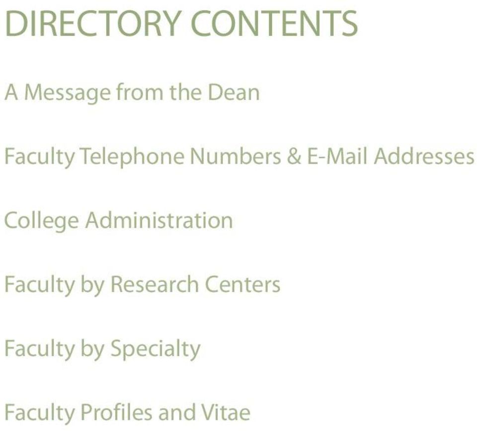 College Administration Faculty by Research