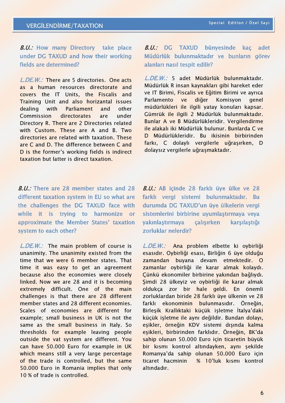 Directory R. There are 2 Directories related with Custom. These are A and B. Two directories are related with taxation. These are C and D.