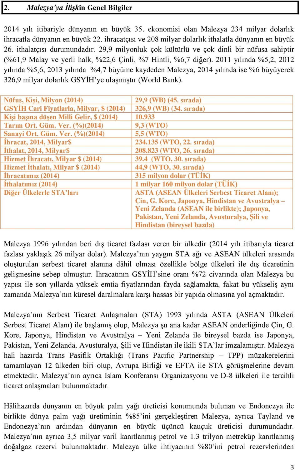 29,9 milyonluk çok kültürlü ve çok dinli bir nüfusa sahiptir (%61,9 Malay ve yerli halk, %22,6 Çinli, %7 Hintli, %6,7 diğer).