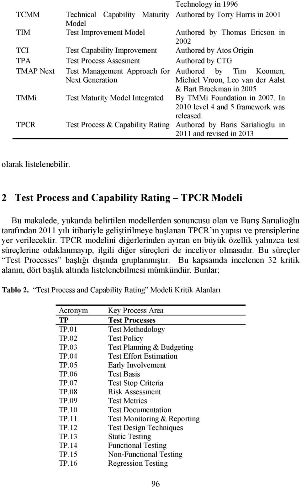 Test Maturity Model Integrated By TMMi Foundation in 2007. In 2010 level 4 and 5 framework was released.