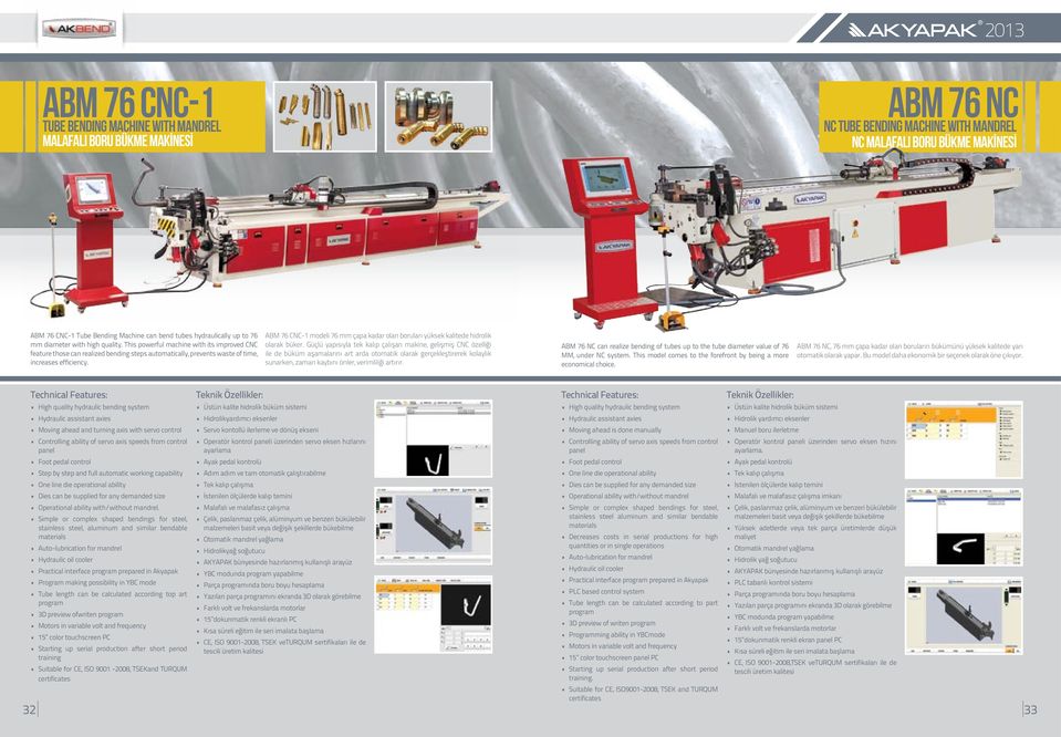 This powerful machine with its improved CNC feature those can realized bending steps automatically, prevents waste of time, increases efficiency.