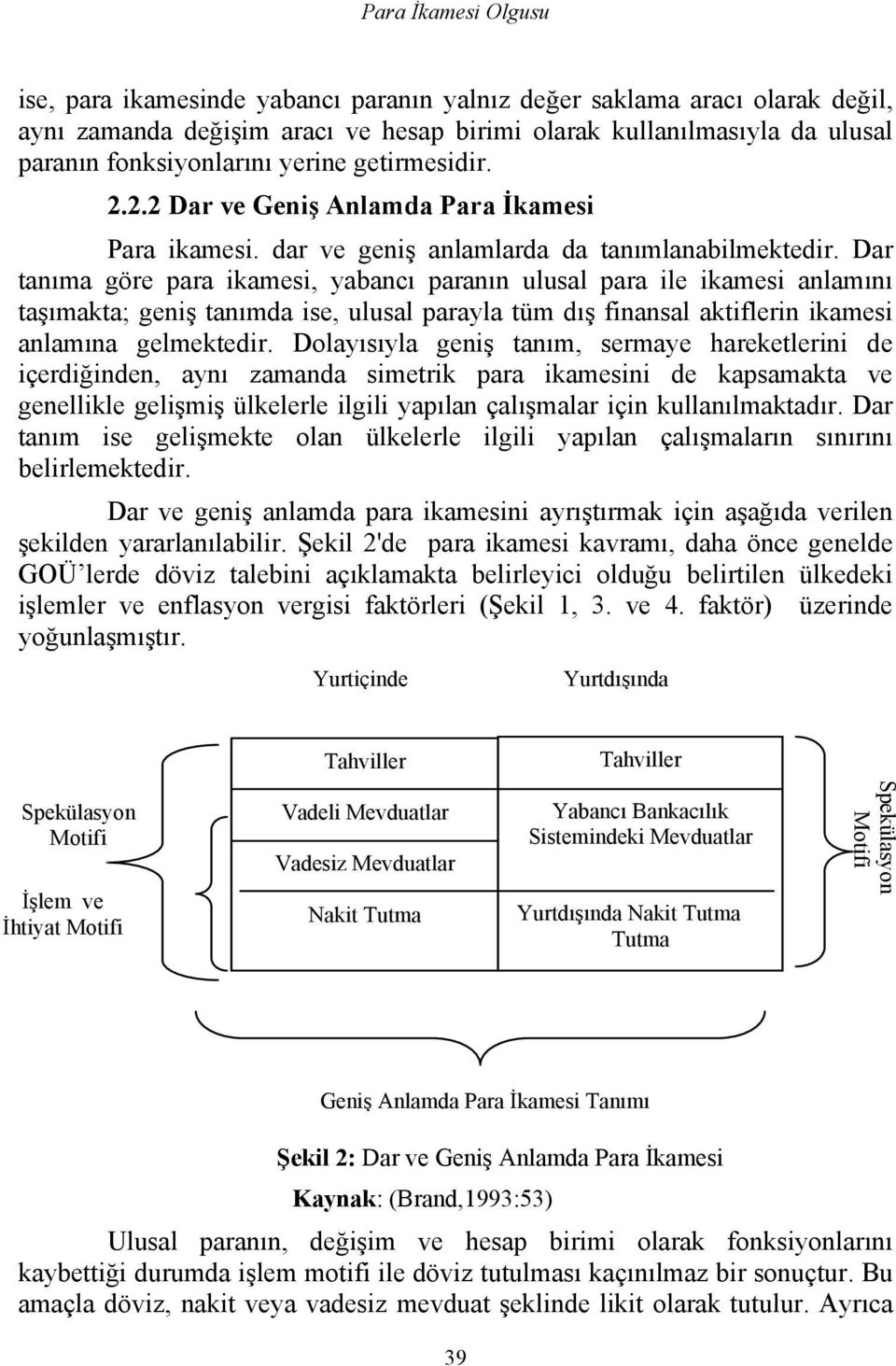 Dar tanıma göre para ikamesi, yabancı paranın ulusal para ile ikamesi anlamını taşımakta; geniş tanımda ise, ulusal parayla tüm dış finansal aktiflerin ikamesi anlamına gelmektedir.